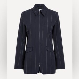 Aligne Women's Navy Pinstripe Jacket